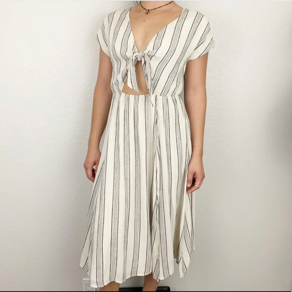 June & Hudson Striped Midi Dress Size Small